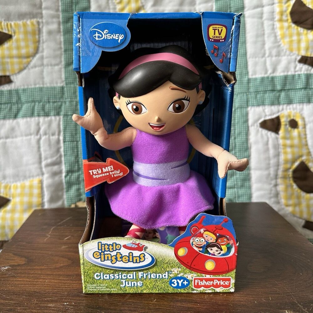 Little Einsteins Talking Singing JUNE Doll Plush Vinyl Fisher Price Disney NIB